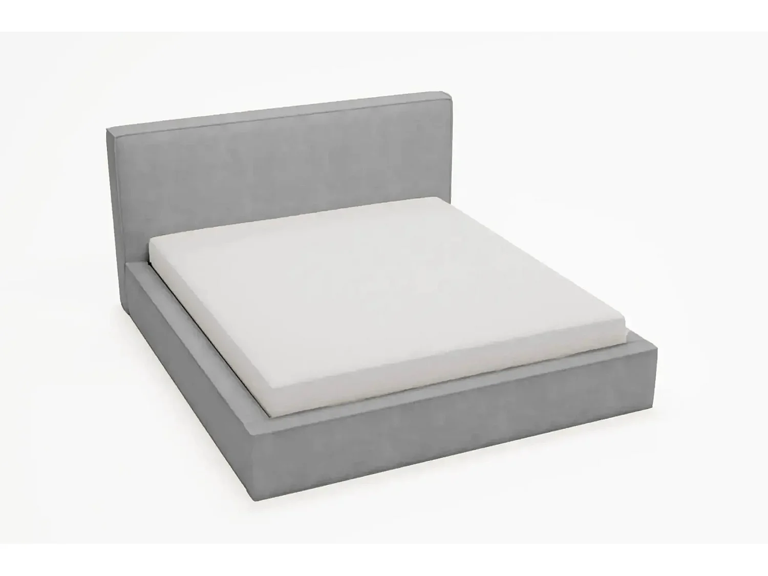 JOSEPHINE - Lit coffre 140x200cm - Gris clair