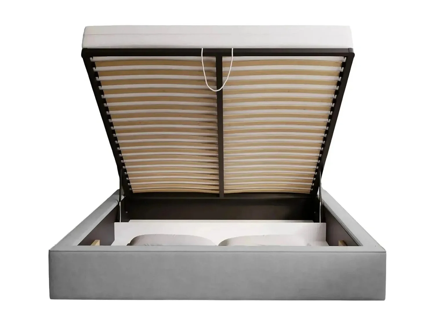 JOSEPHINE - Lit coffre 140x200cm - Gris clair