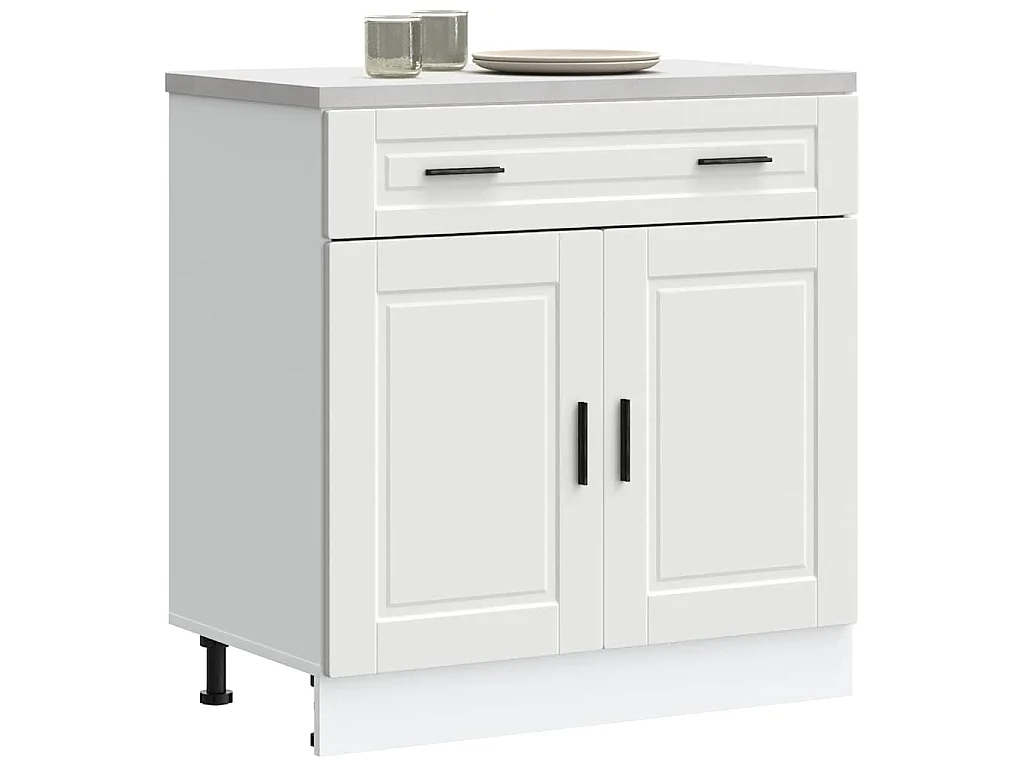 Armoire de cuisine Porto blanc bois d'ingénierie