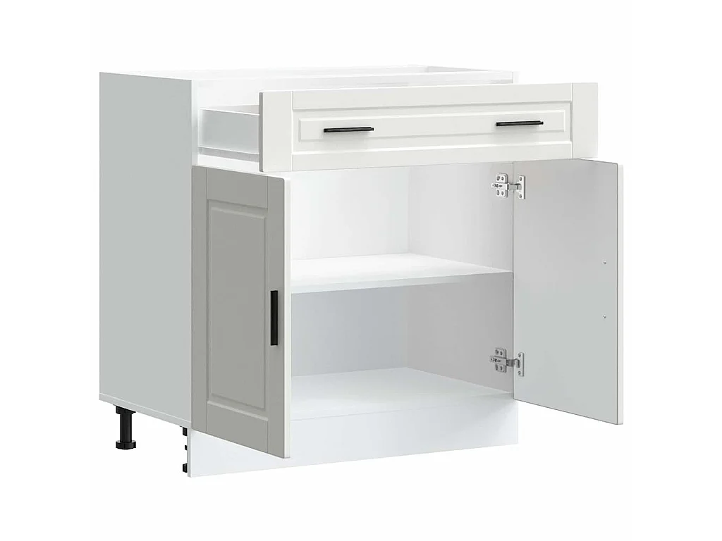 Armoire de cuisine Porto blanc bois d'ingénierie