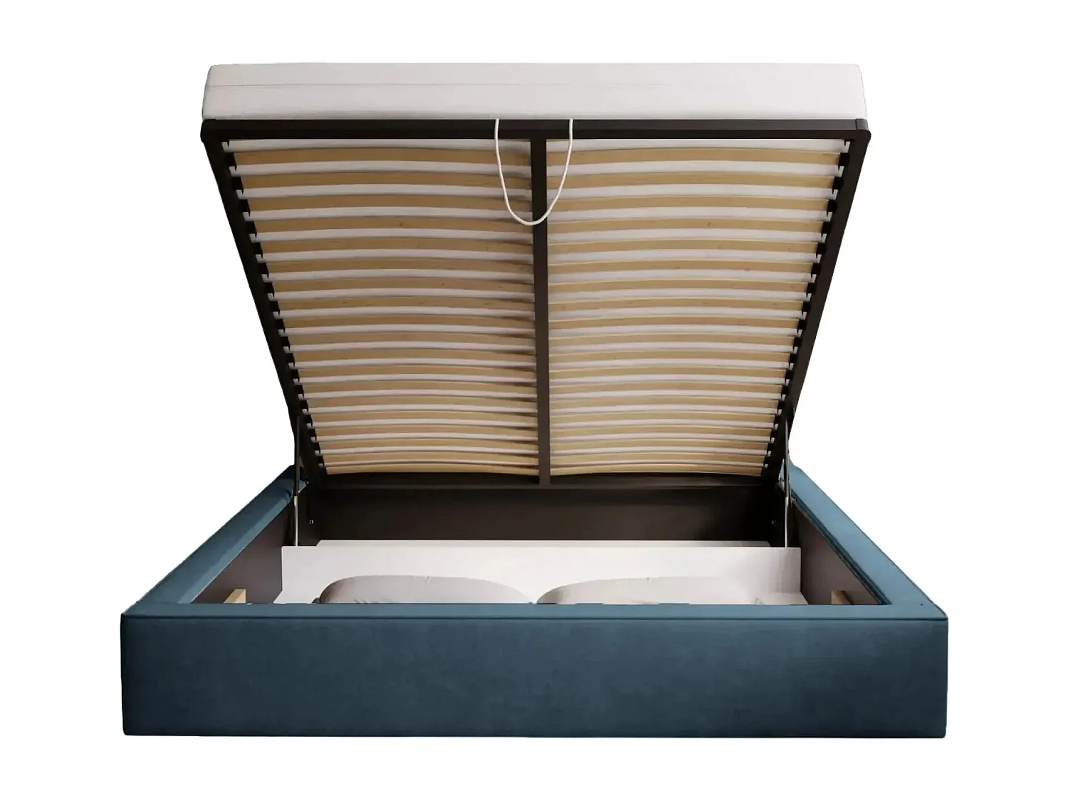 JOSEPHINE - Lit coffre 180x200cm - Bleu canard