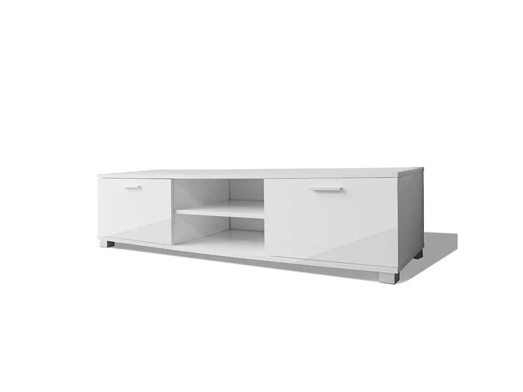 Tv-meubel 140x40,5x35 cm hoogglans wit