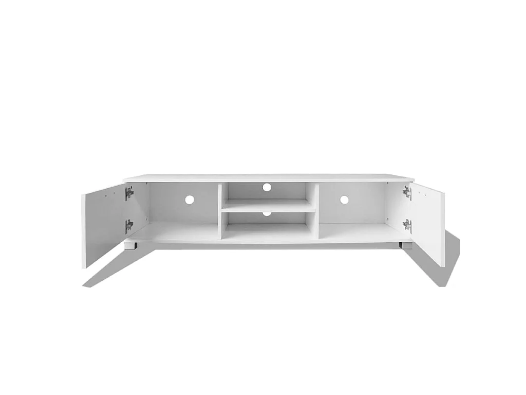 Tv-meubel 140x40,5x35 cm hoogglans wit