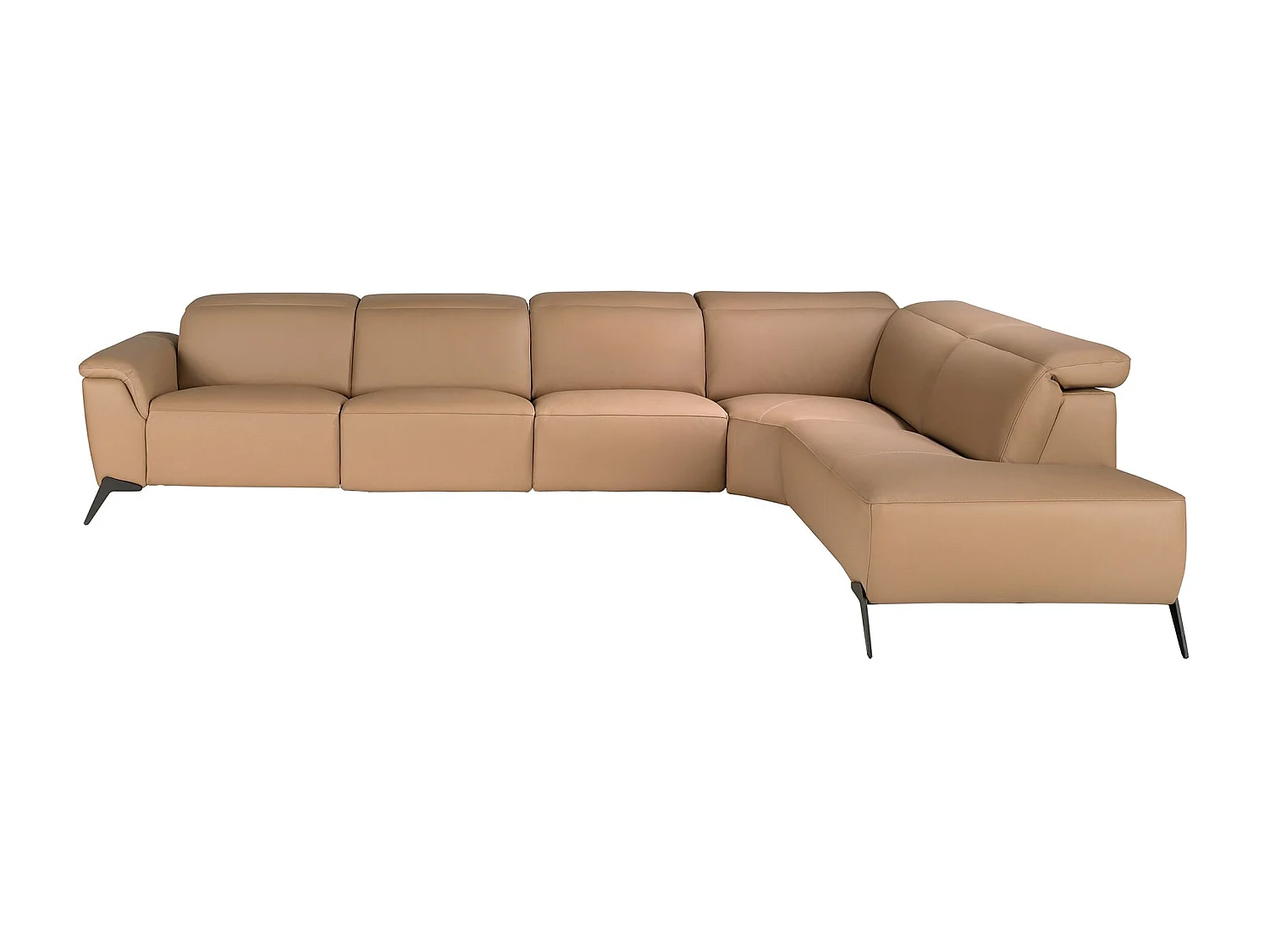 Modulaire chaise longue relaxbank rechts in bruin leer 6280 ANGEL CERDA
