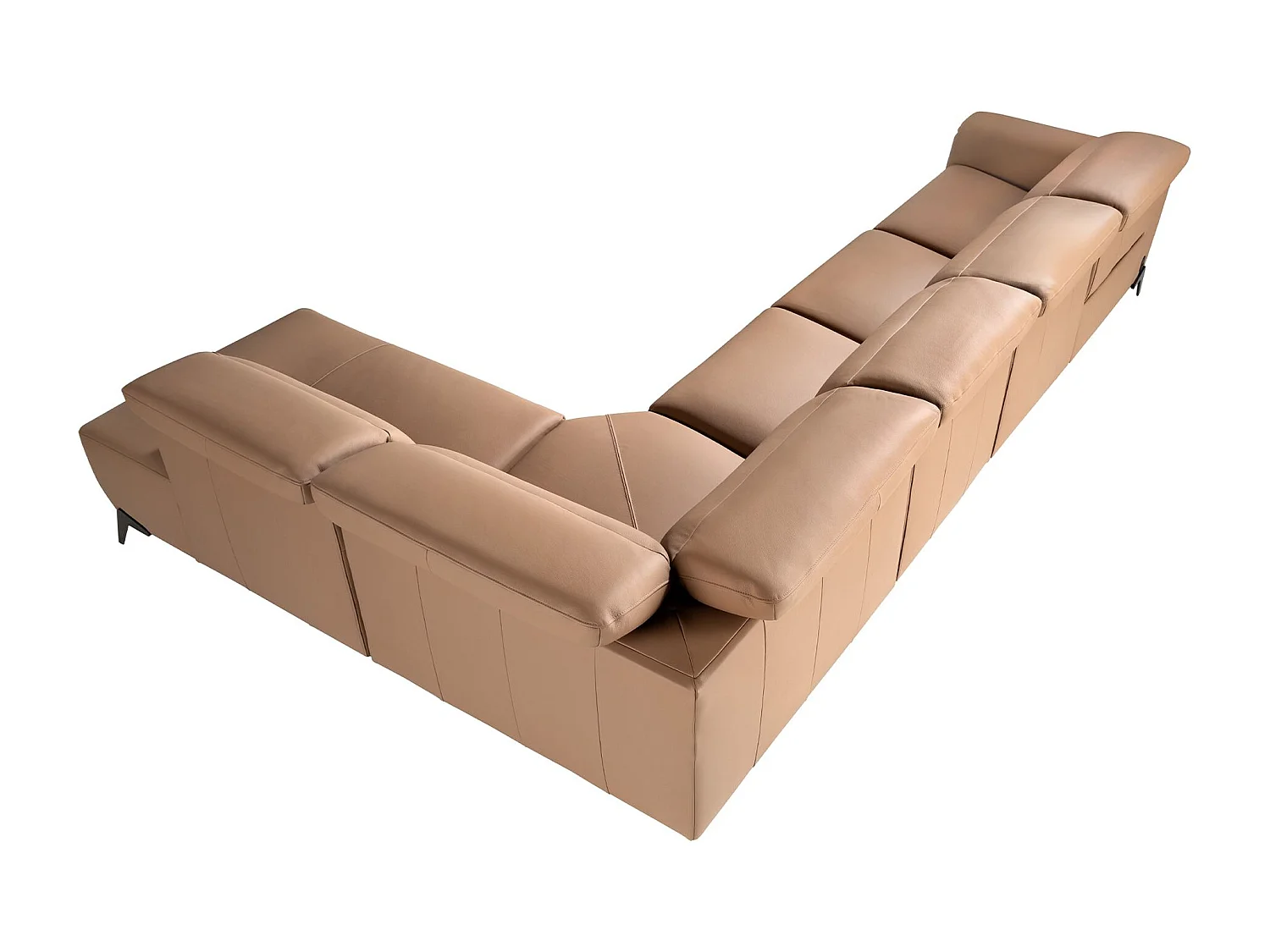 Modulaire chaise longue relaxbank rechts in bruin leer 6280 ANGEL CERDA