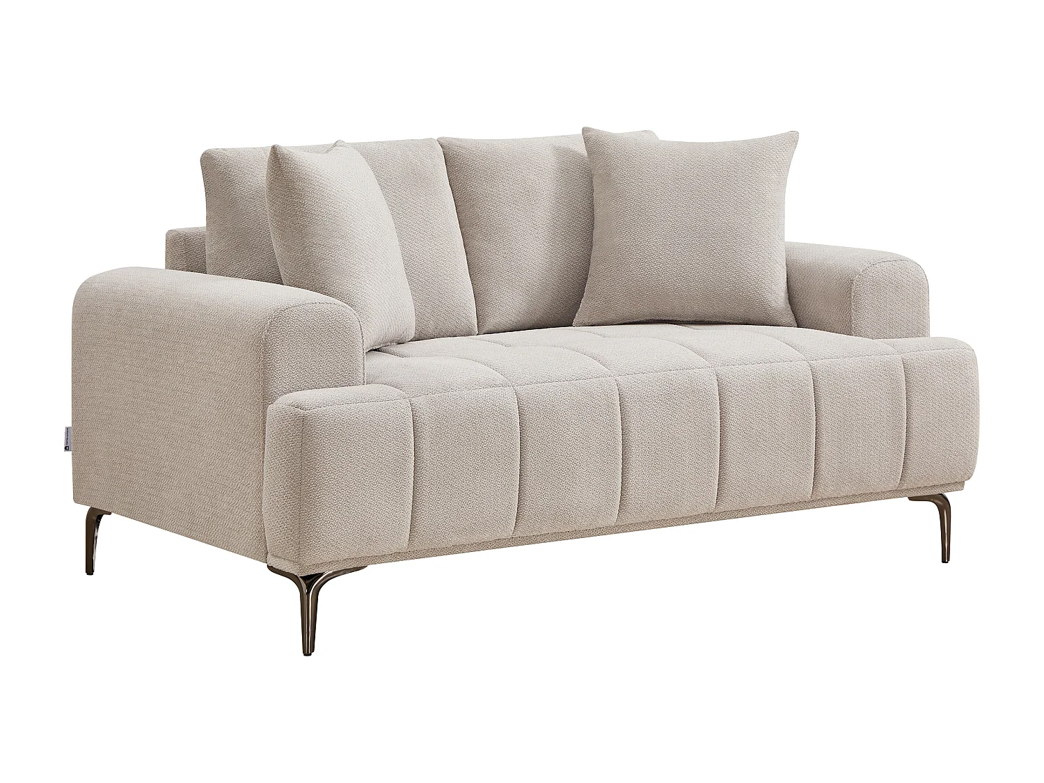 Canapé 3 places et 2 places en tissu chiné beige DUGLASA