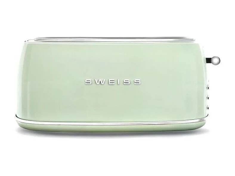 Grille-pain vintage - SWEISS - GRV7 - 2 fentes - 1500 W - Vert