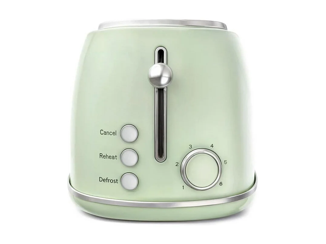 Grille-pain vintage - SWEISS - GRV7 - 2 fentes - 1500 W - Vert