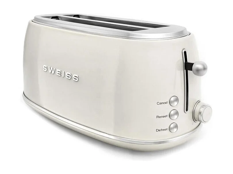 Grille-pain vintage - SWEISS - GRV8 - 2 fentes - 1500 W - Beige