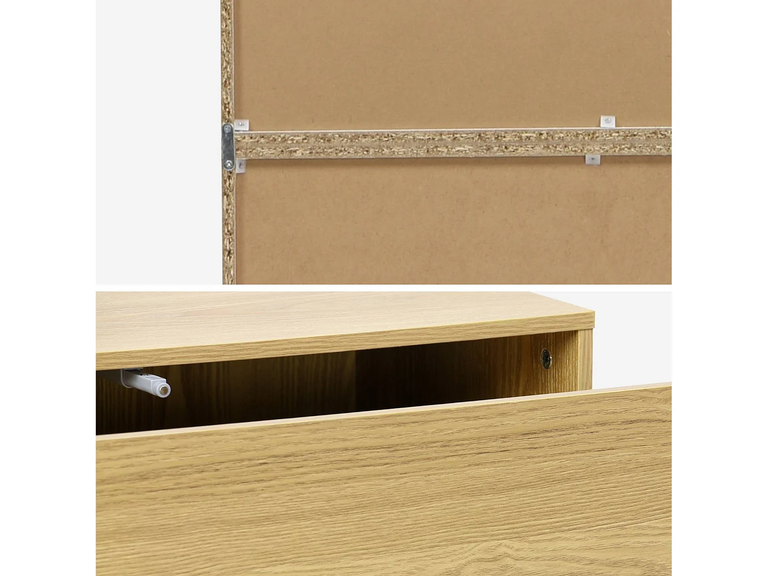 Estantería, biblioteca modular con 3 cajones y 8 nichos roble