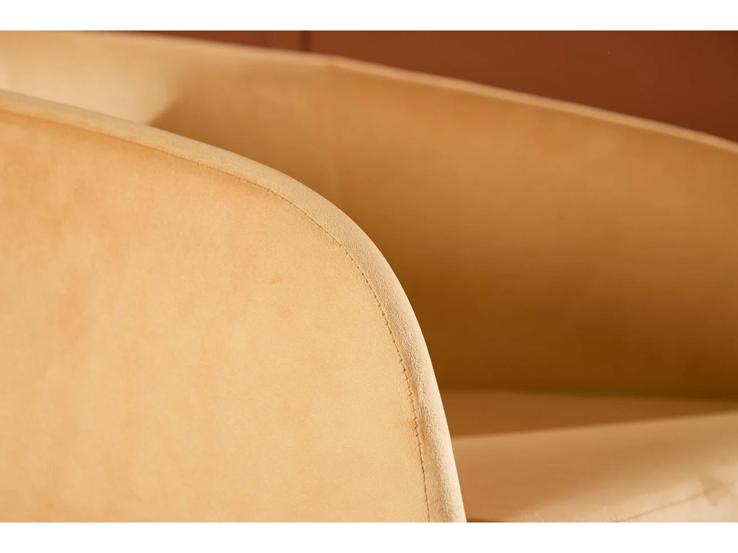 Fauteuil Design en Velours "Fluffy" 70cm Jaune