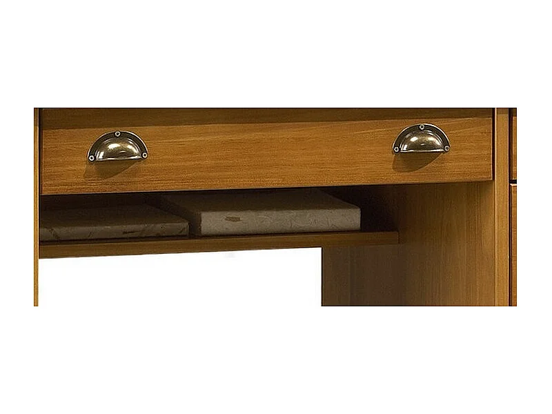 Bureau Ministre Pin Miel Style Anglais Charme 9 Tiroirs L 137.5 H 74.7 P 58.3 cm