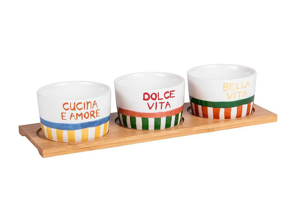 Service apéritif 3 pièces Dolce Vita 28,5 cm