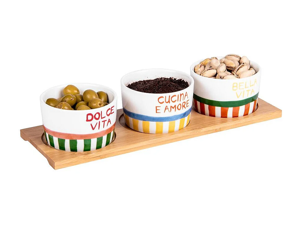 Service apéritif 3 pièces Dolce Vita 28,5 cm