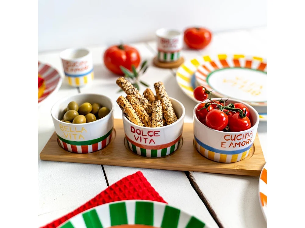 Service apéritif 3 pièces Dolce Vita 28,5 cm
