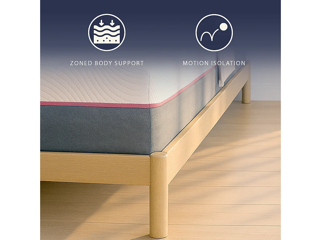 Lully | Materac 140x190 Memory Foam i sprężyny kieszeniowe | H30 cm | Breeze | Wyrób Medyczny Kl.1 | Zdejmowany | Made in Italy