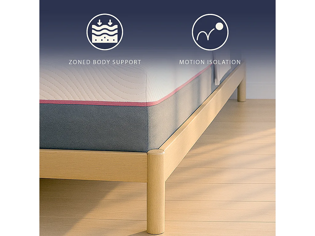 Lully | Materasso 140x190 Memory Foam e Molle Insacchettate | H30 cm | Sfoderabile | Made in Italy