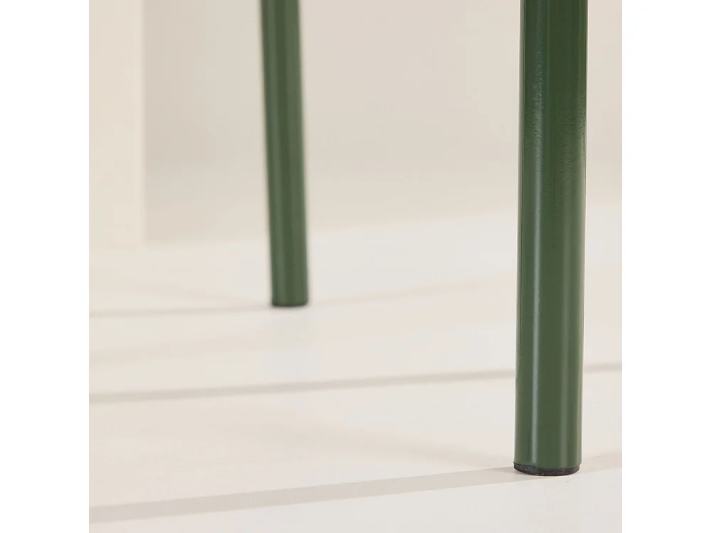 Polly - Lot de 2 chaises en bois et métal - Vert