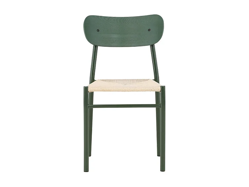 Polly - Lot de 2 chaises en bois et métal - Vert