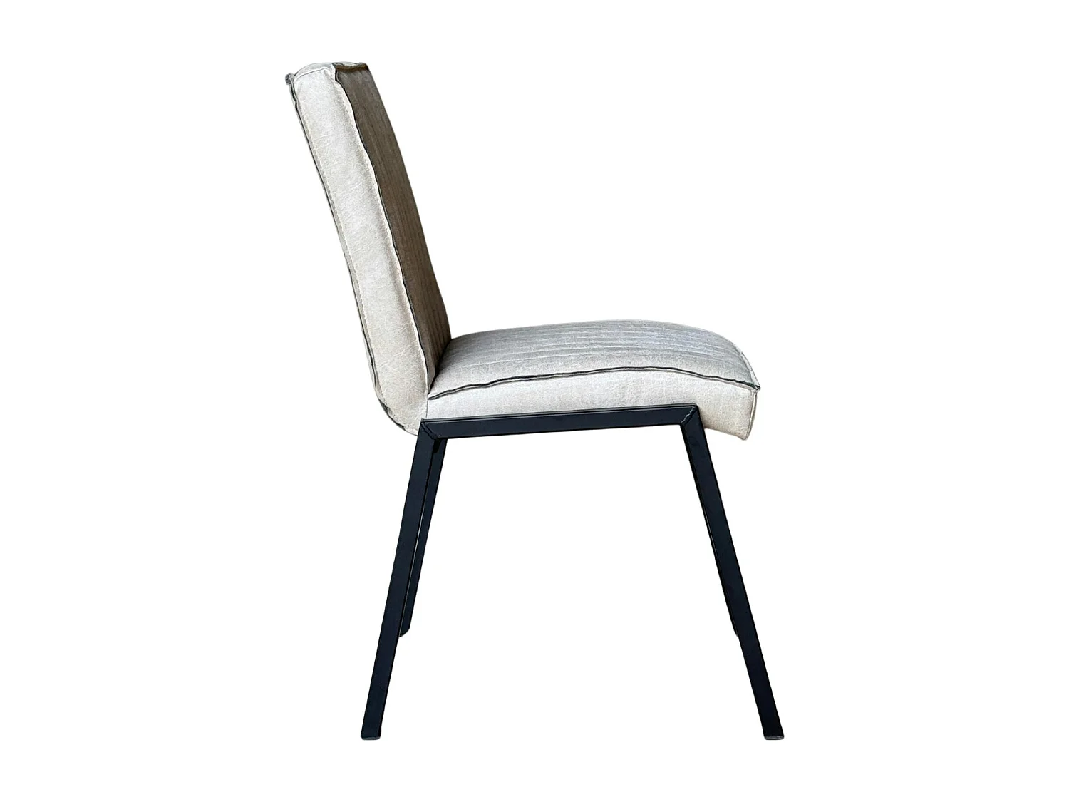 Chaise beige rembourrée à bandes (lot de 2) CORTINA