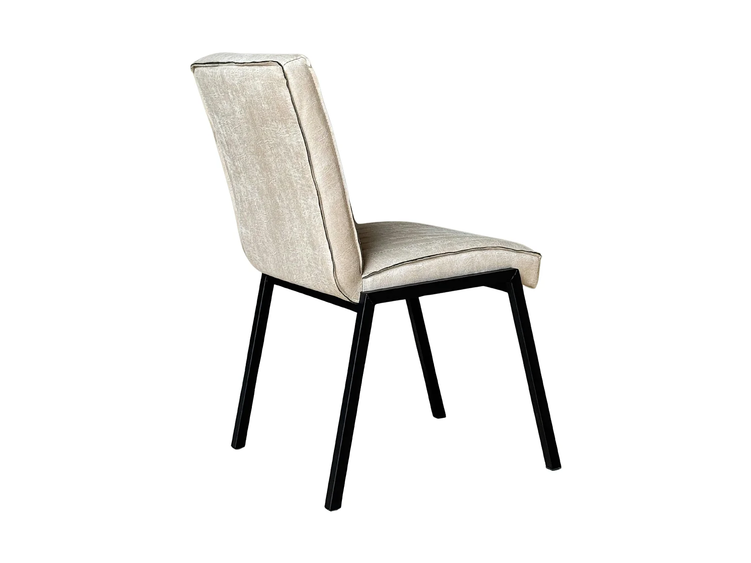 Chaise beige rembourrée à bandes (lot de 2) CORTINA