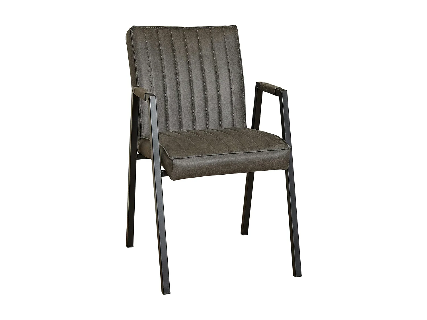 Fauteuil de table anthracite à bandes (lot de 2) CORTINA