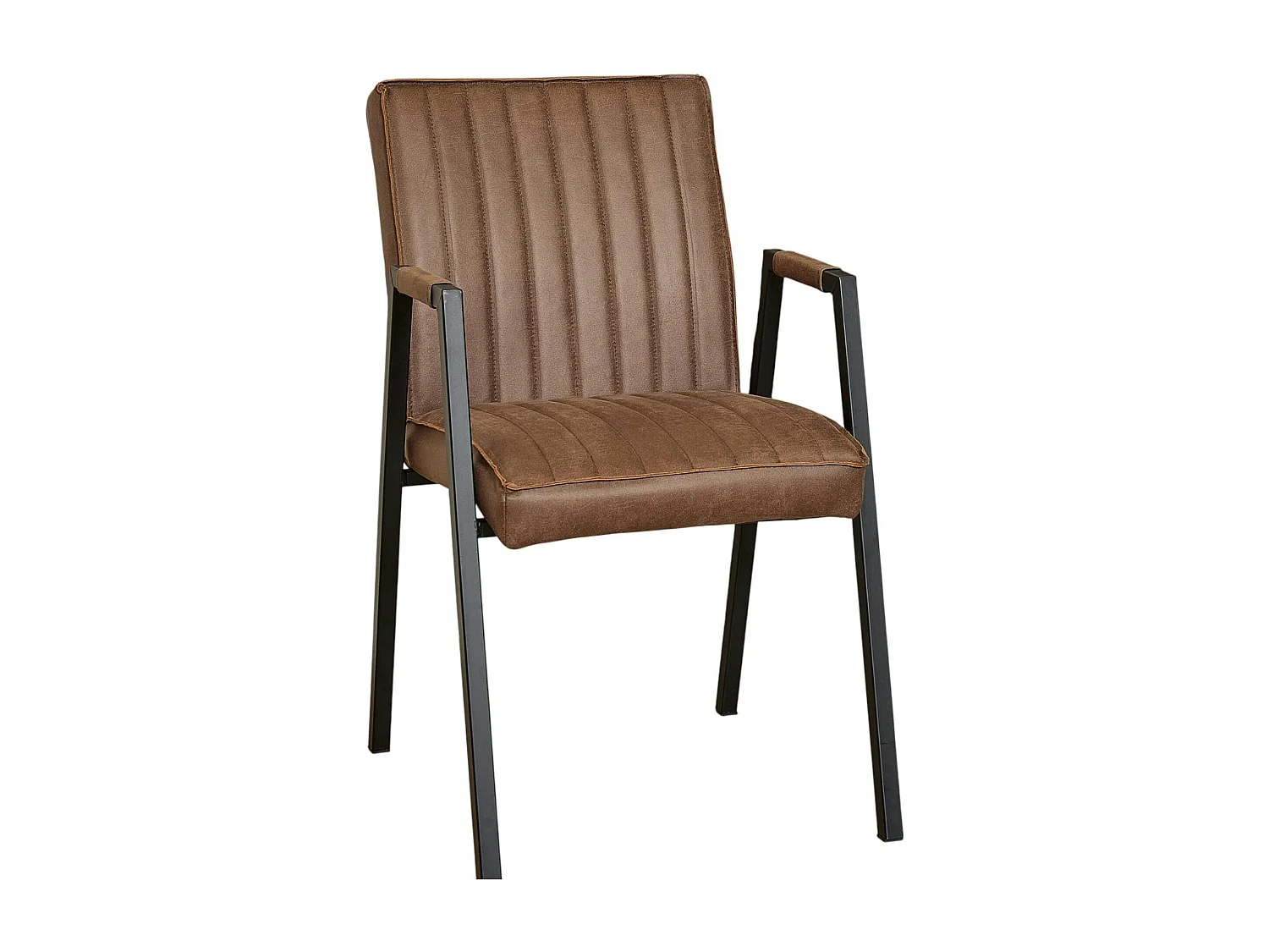 Fauteuil de table marron à bandes (lot de 2) CORTINA