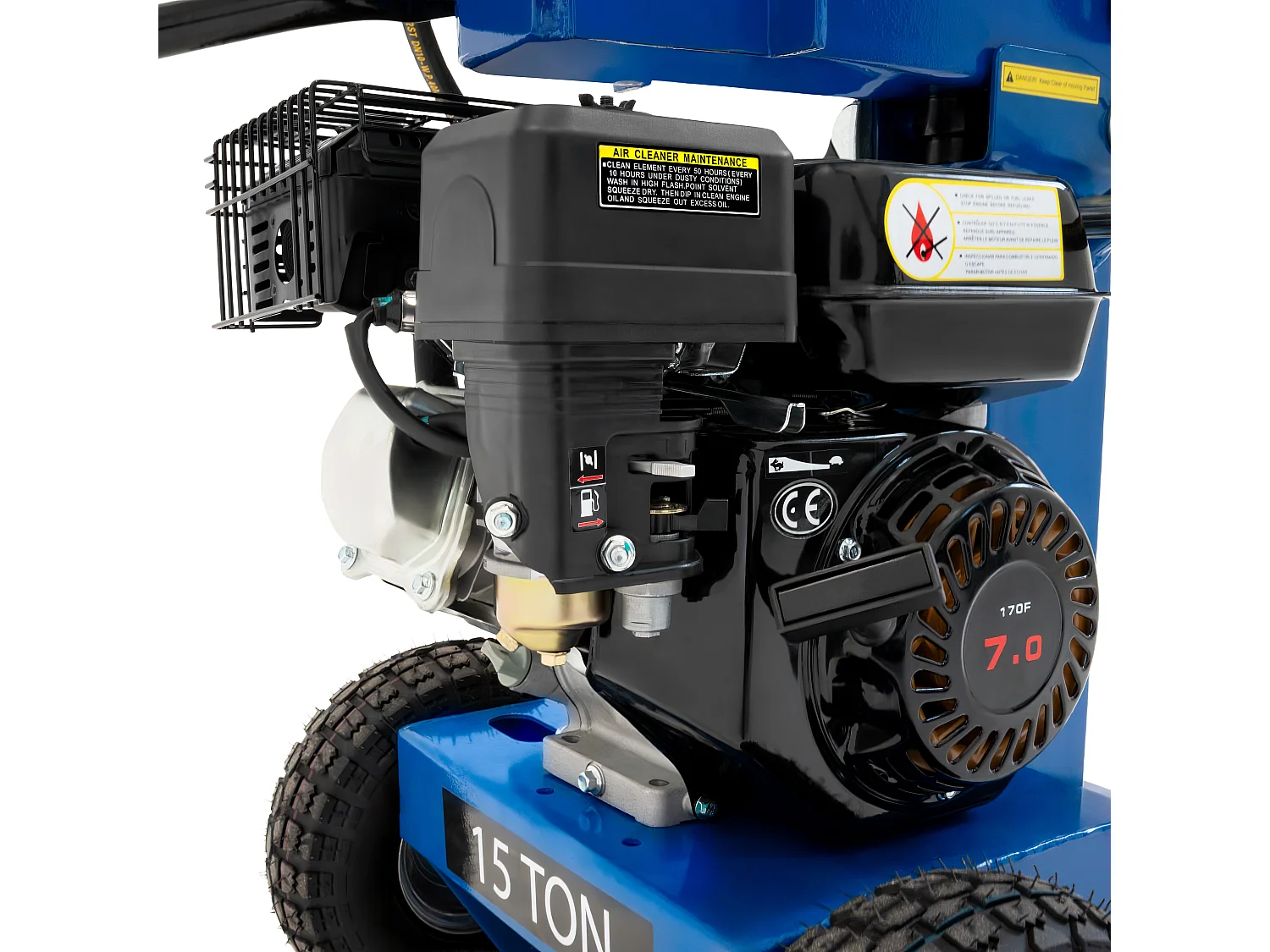 Spaccalegna 15 Ton Idraulico 7HP Benzina Orizzontale Verticale 520mm Legna