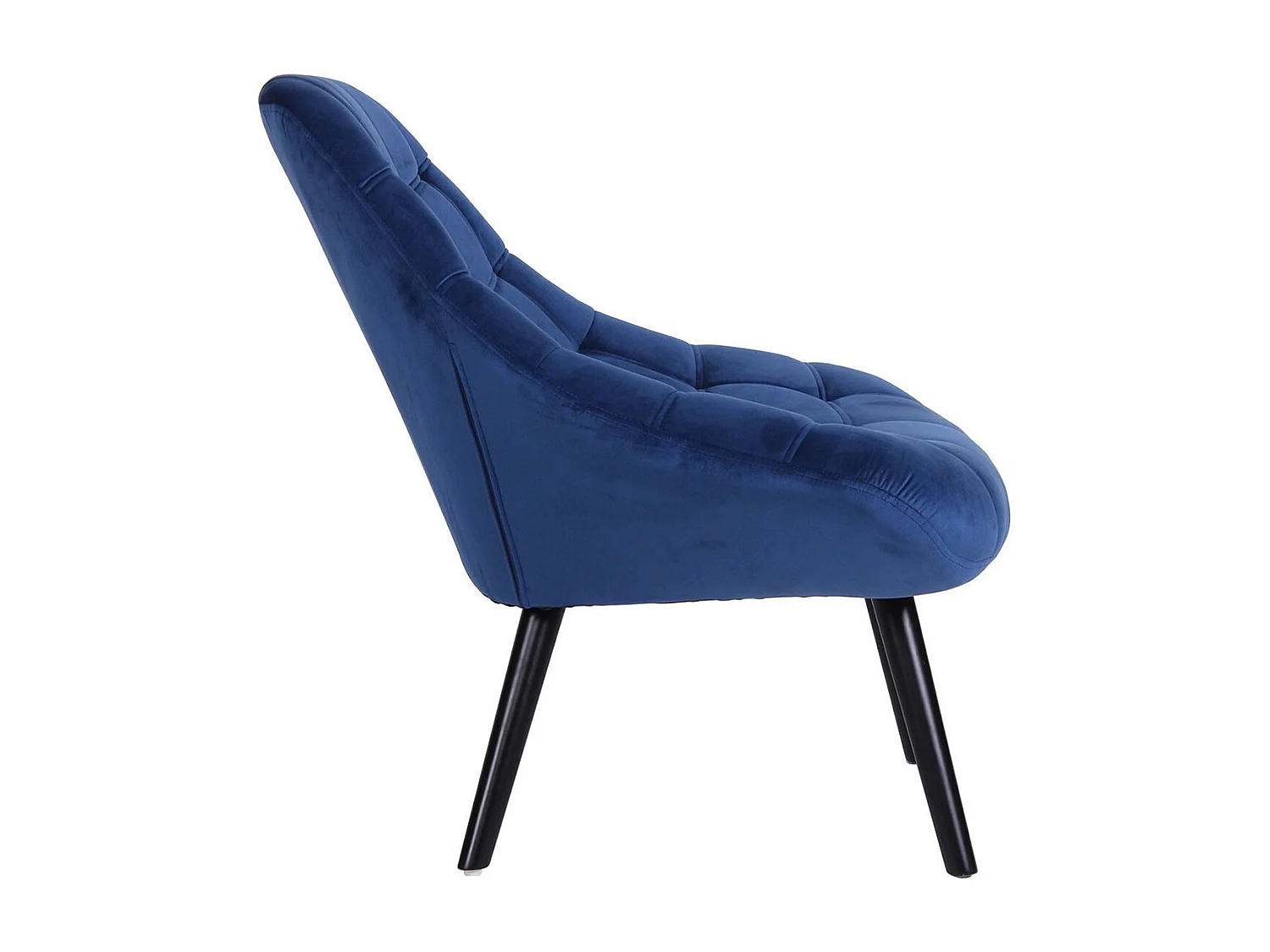Fauteuil Scandinave en Velours "Johan" 102cm Bleu