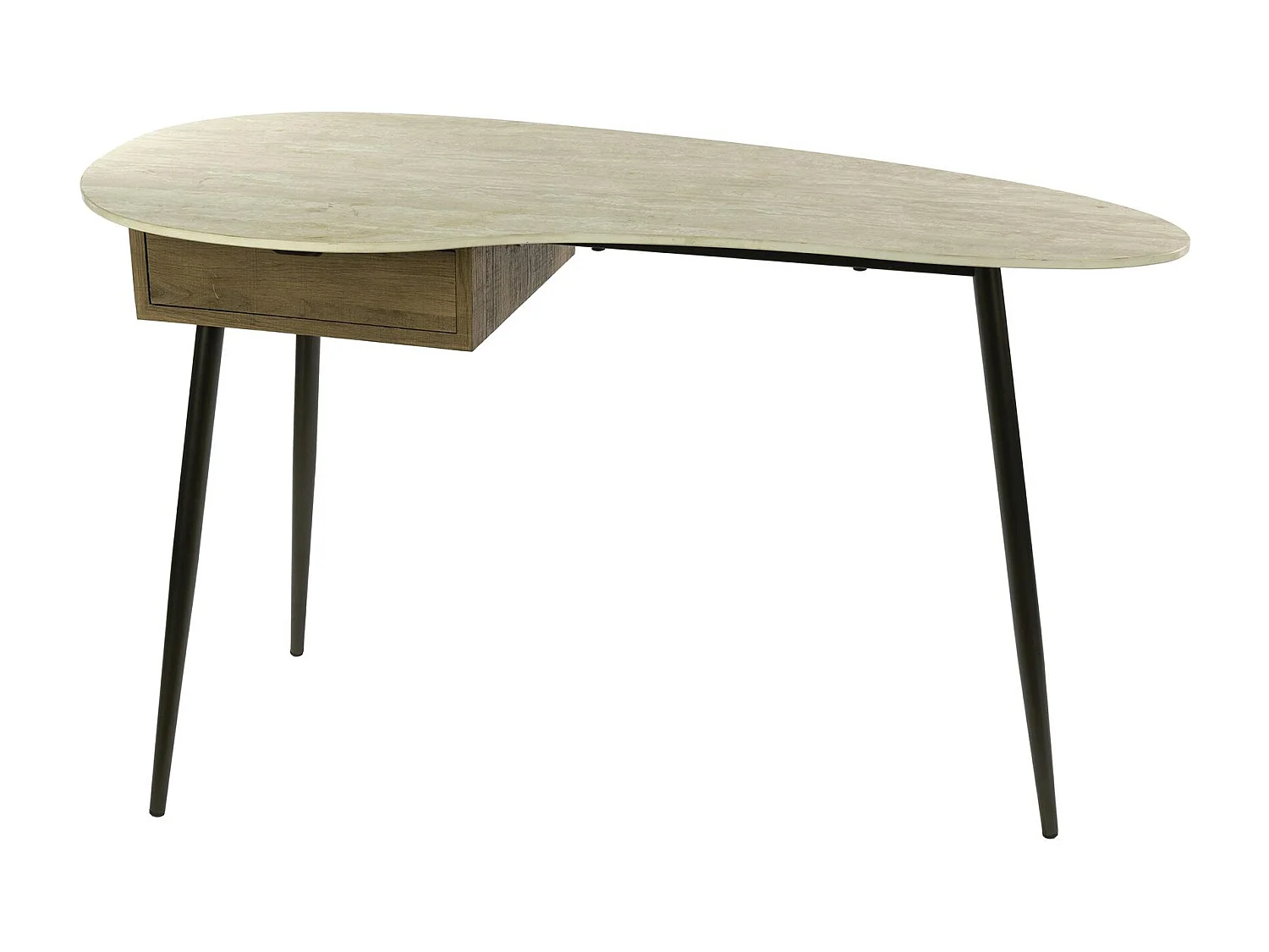 Console bureau effet travertin 1 tiroir ASCOLI