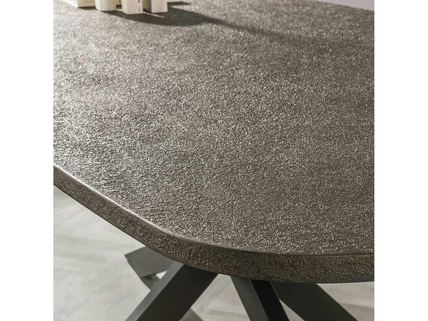 Table à manger vintage à bords ronds 180 cm RALF