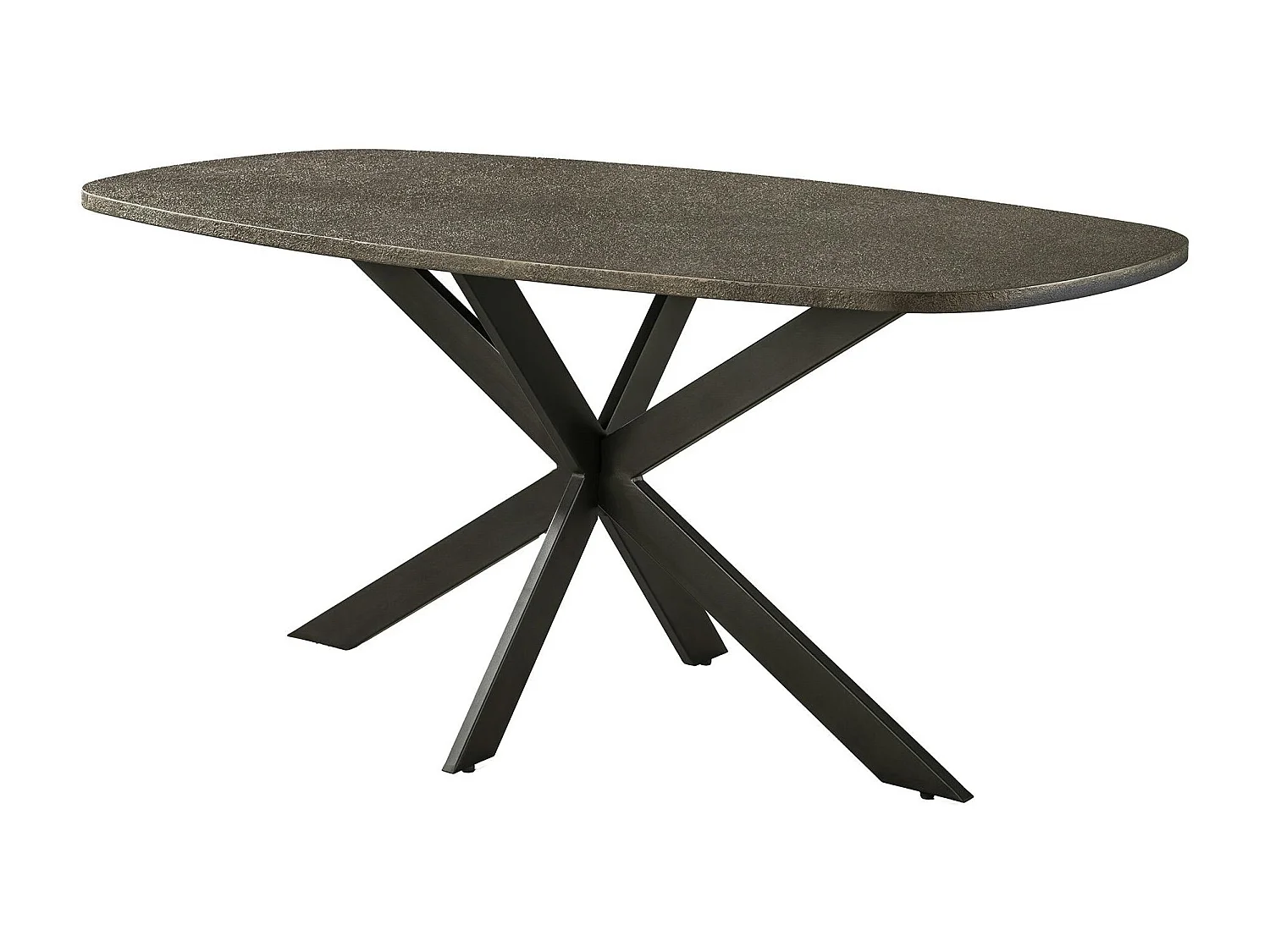 Table à manger vintage à bords ronds 180 cm RALF