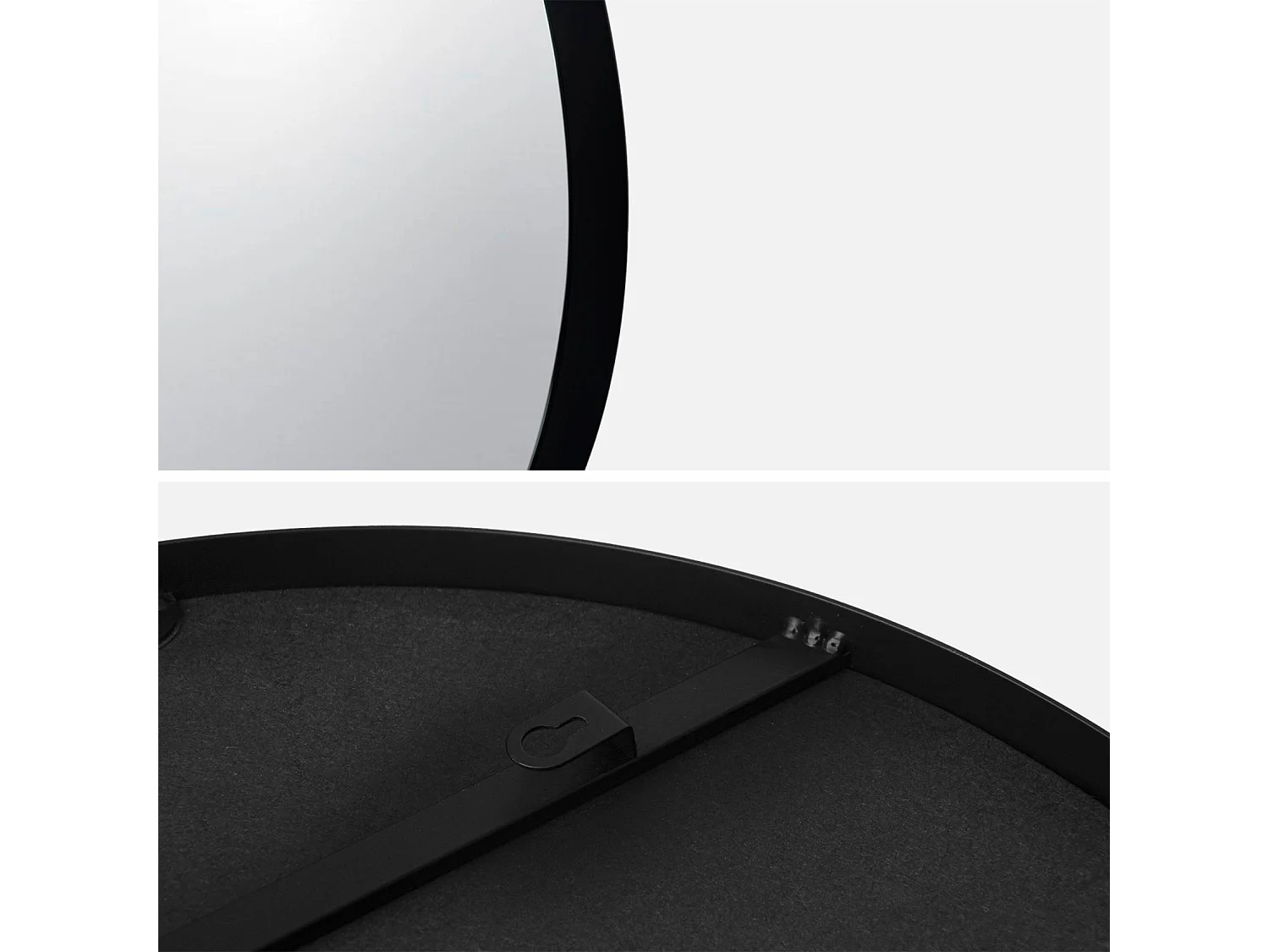 Specchio in metallo, nero