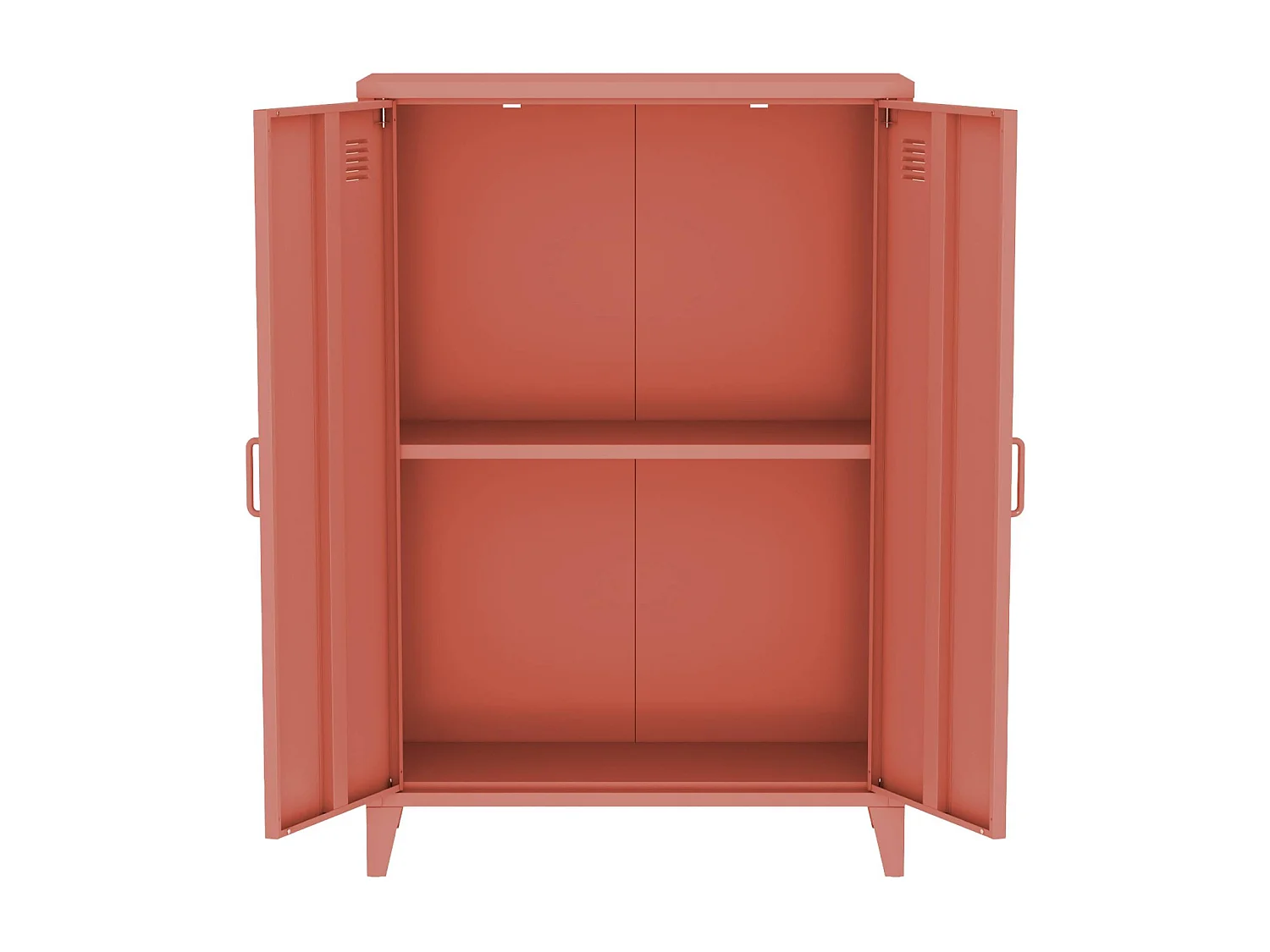 Cassettiera/armadio industriale metallo 2 ante, terracotta