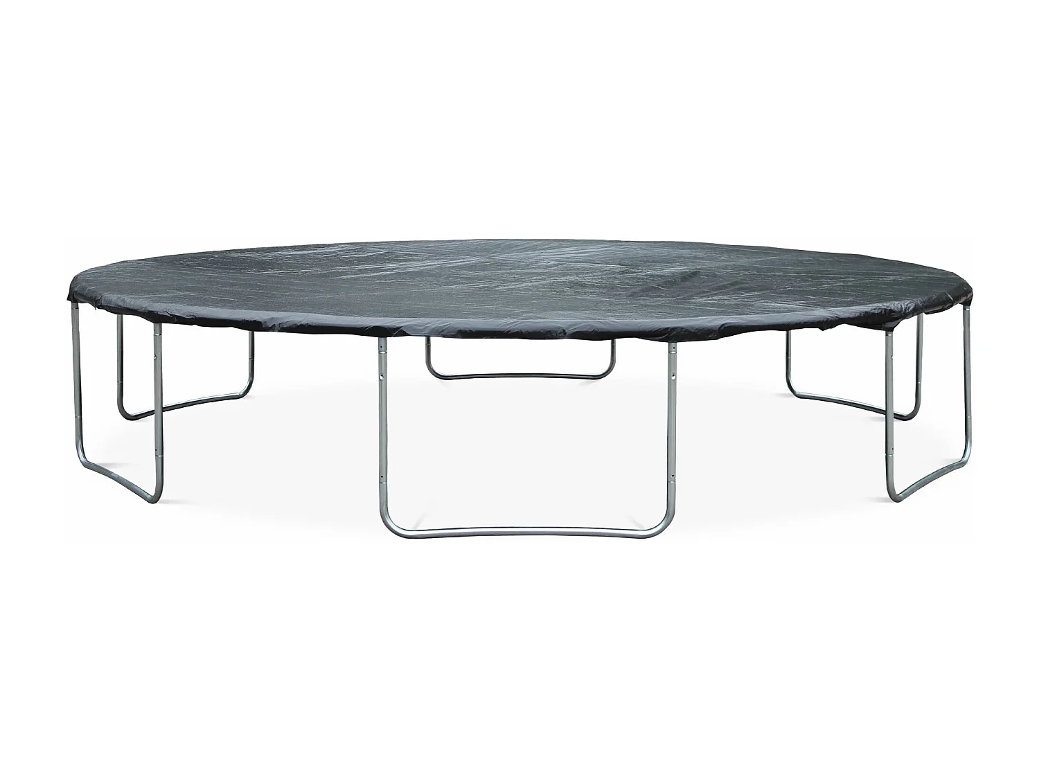 Trampoline 490cm gris avec filet de protection. échelle. bâche. filet pour chaussures. kit d'ancrage - Jupiter XXL - Trampoline de jardin 490 cm 4m|Qualité