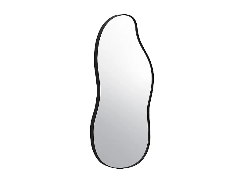 Espejo de metal negro con forma orgánica decorativo de pared negro