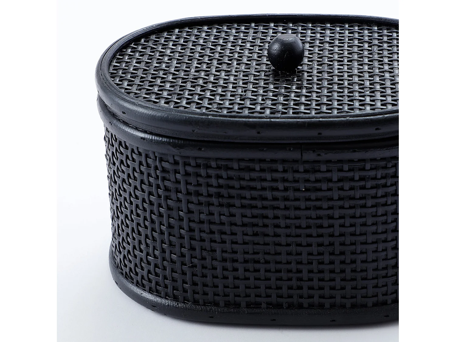 Boites en rotin ovales Mila - Noir