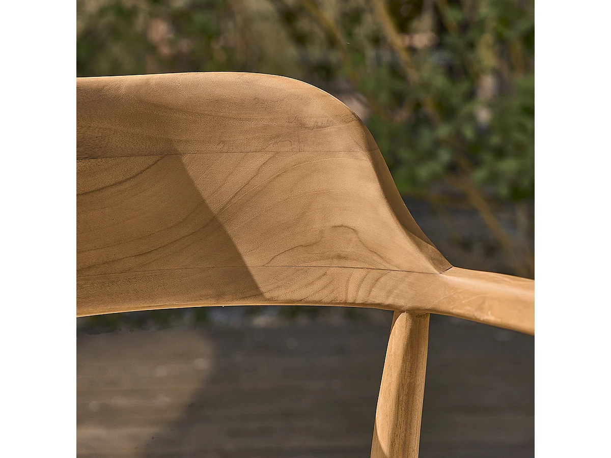 Fauteuil de jardin en teck massif et cordage