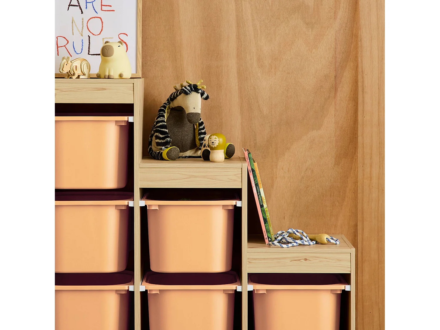 Mobile contenitore per bambini a scala con 6 contenitori, pesca