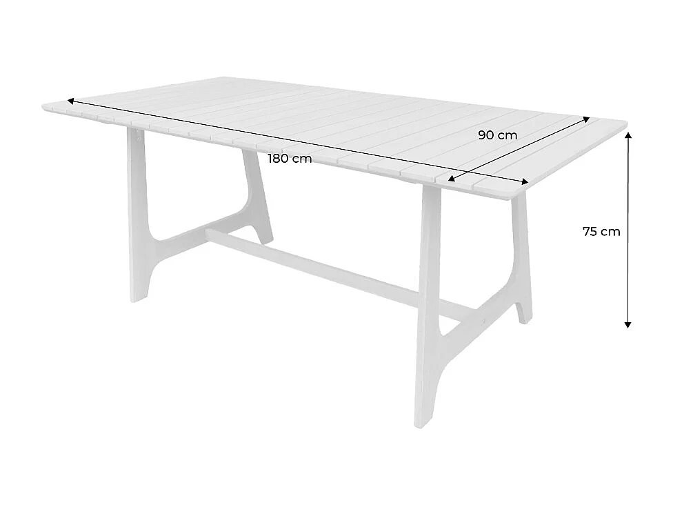 Table de jardin bois d'acacia naturel 8 places - Aroha