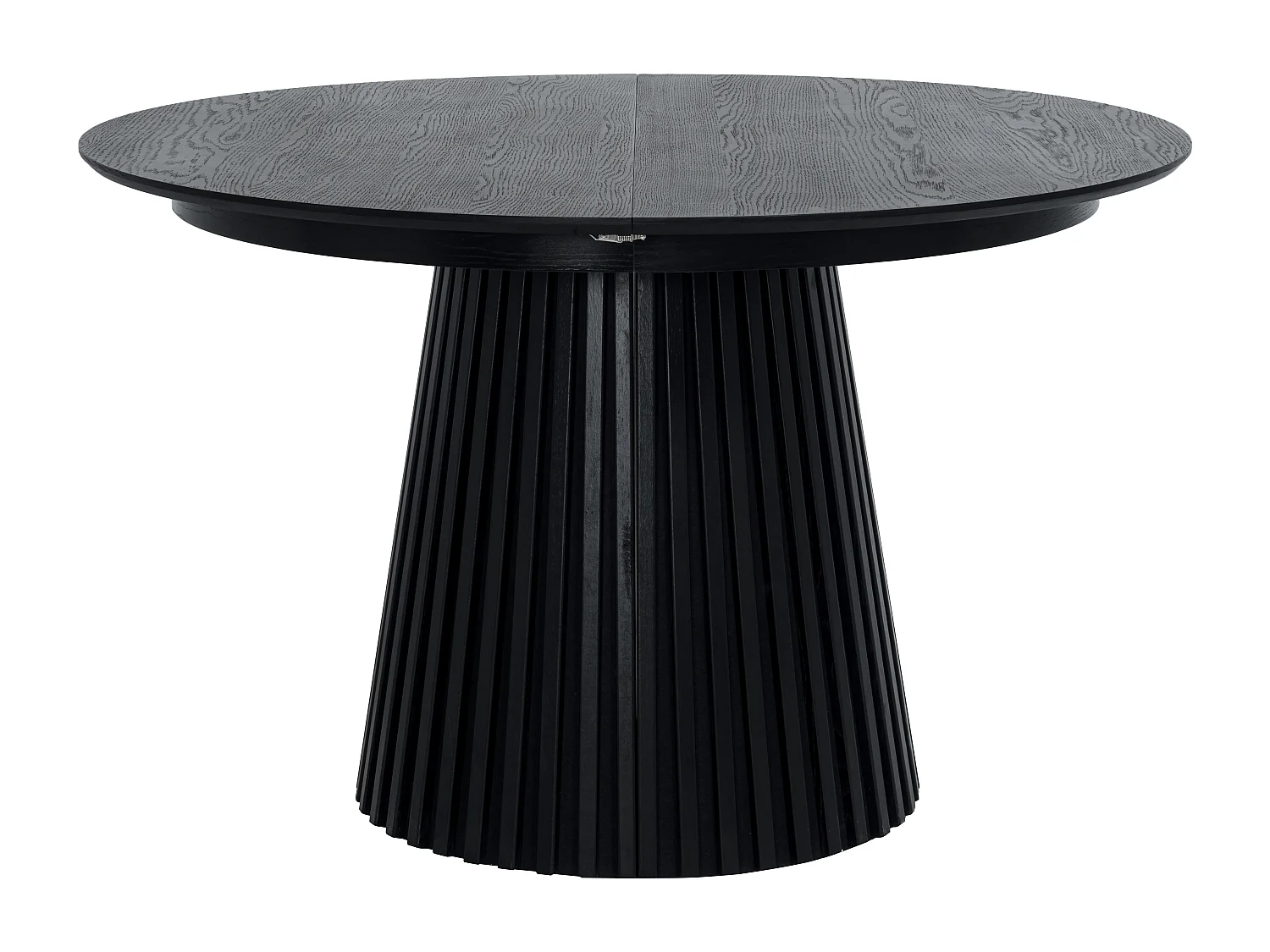 Table à manger extensible 4 à 8 personnes placage chêne - Noir - CARMIZA