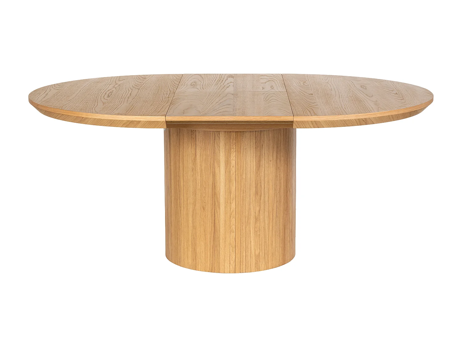 Table à manger extensible 4 à 6 personnes placage chêne - Naturel clair - MAYEZA