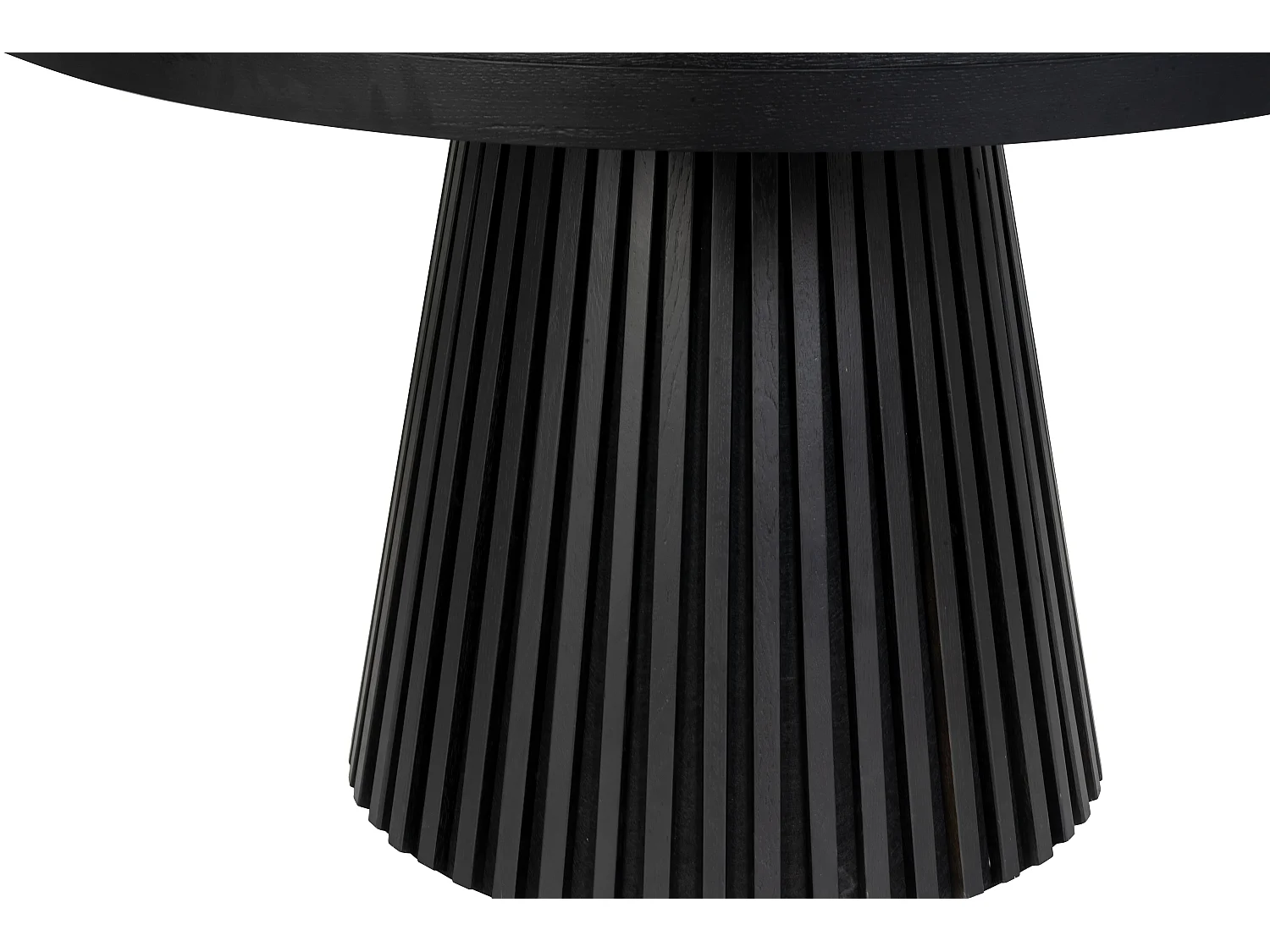 Table à manger extensible 4 à 6 personnes placage chêne - Noir - CARMIZA