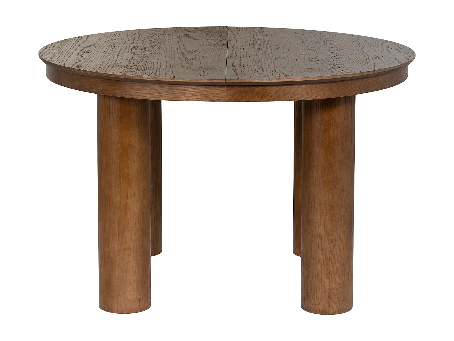 Table à manger extensible 4 à 8 personnes placage chêne - Naturel foncé - ELITARO