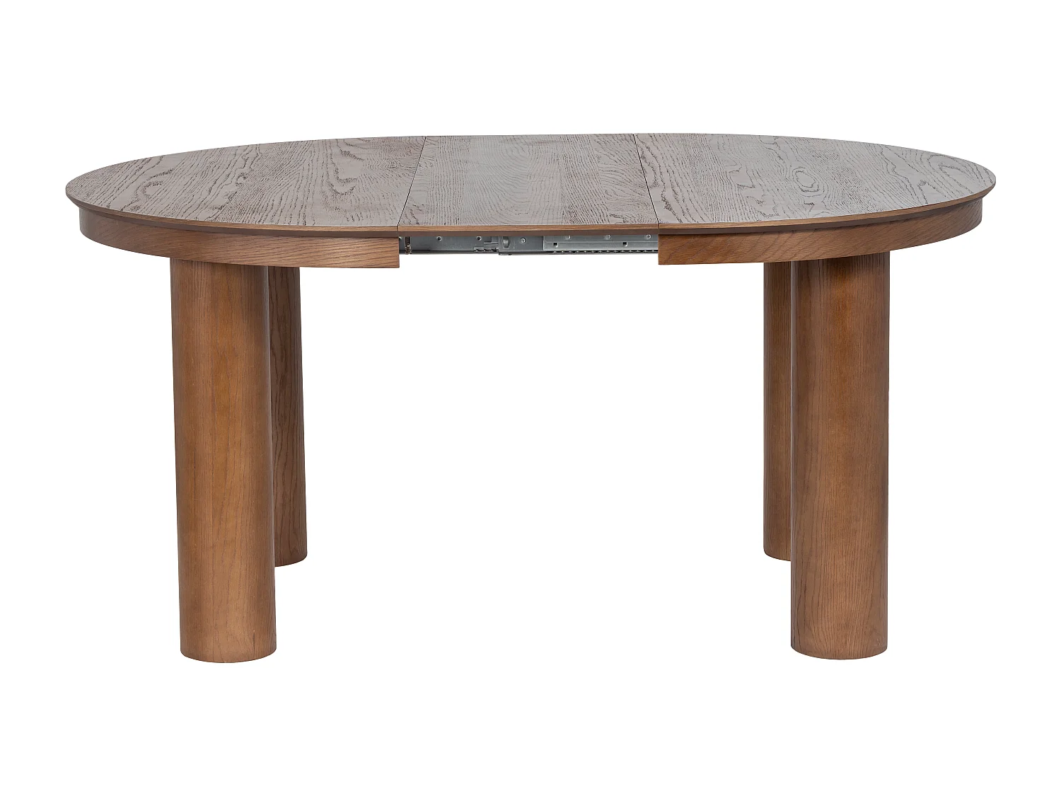 Table à manger extensible 4 à 8 personnes placage chêne - Naturel foncé - ELITARO