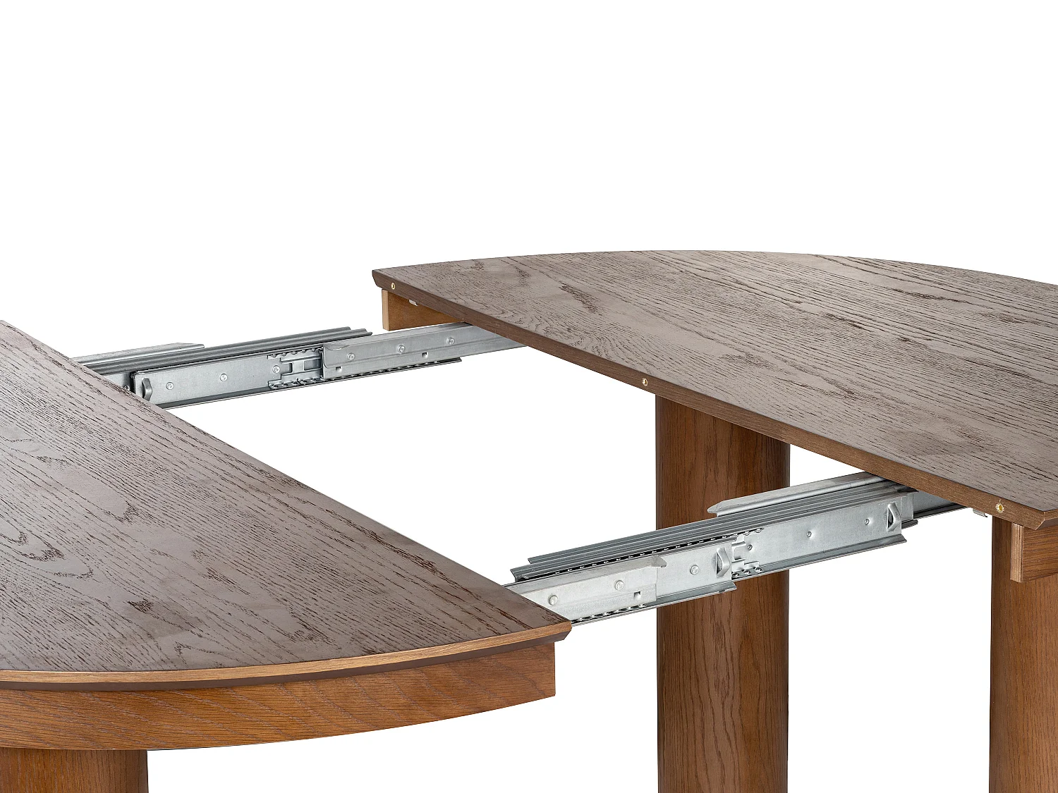 Table à manger extensible 4 à 8 personnes placage chêne - Naturel foncé - ELITARO