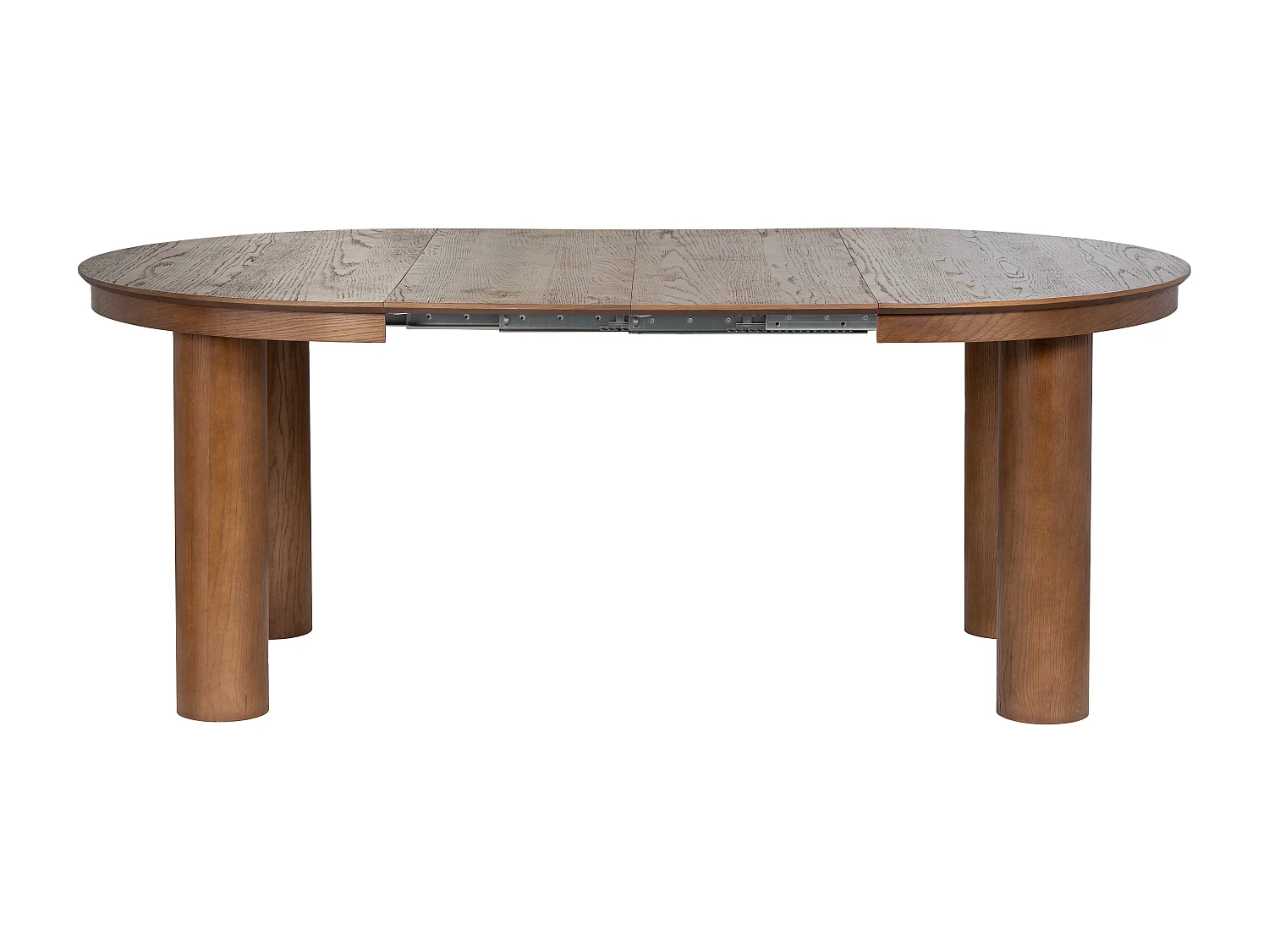 Table à manger extensible 4 à 8 personnes placage chêne - Naturel foncé - ELITARO