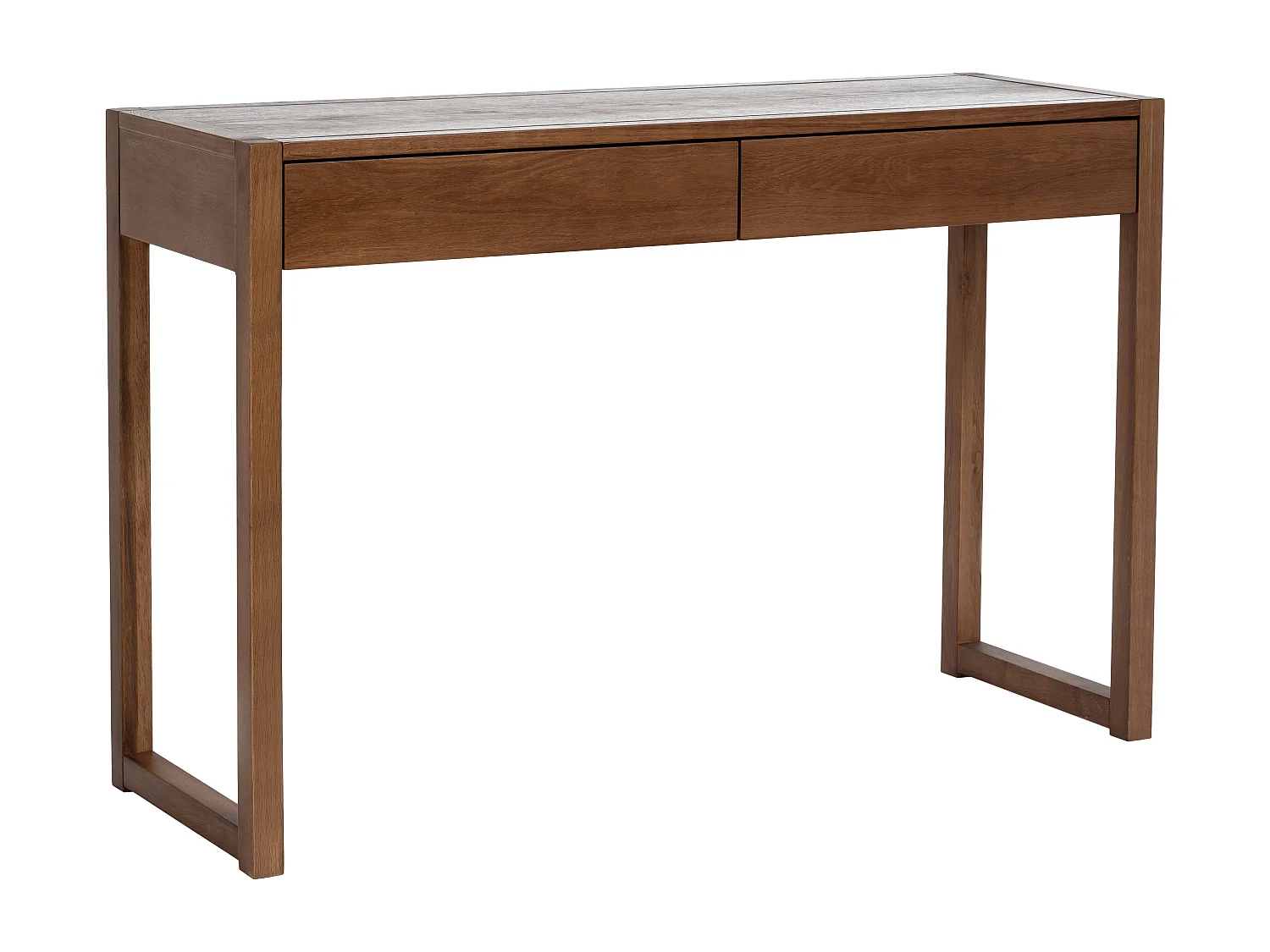 Console bureau - Coloris : Naturel foncé - NELIZAR