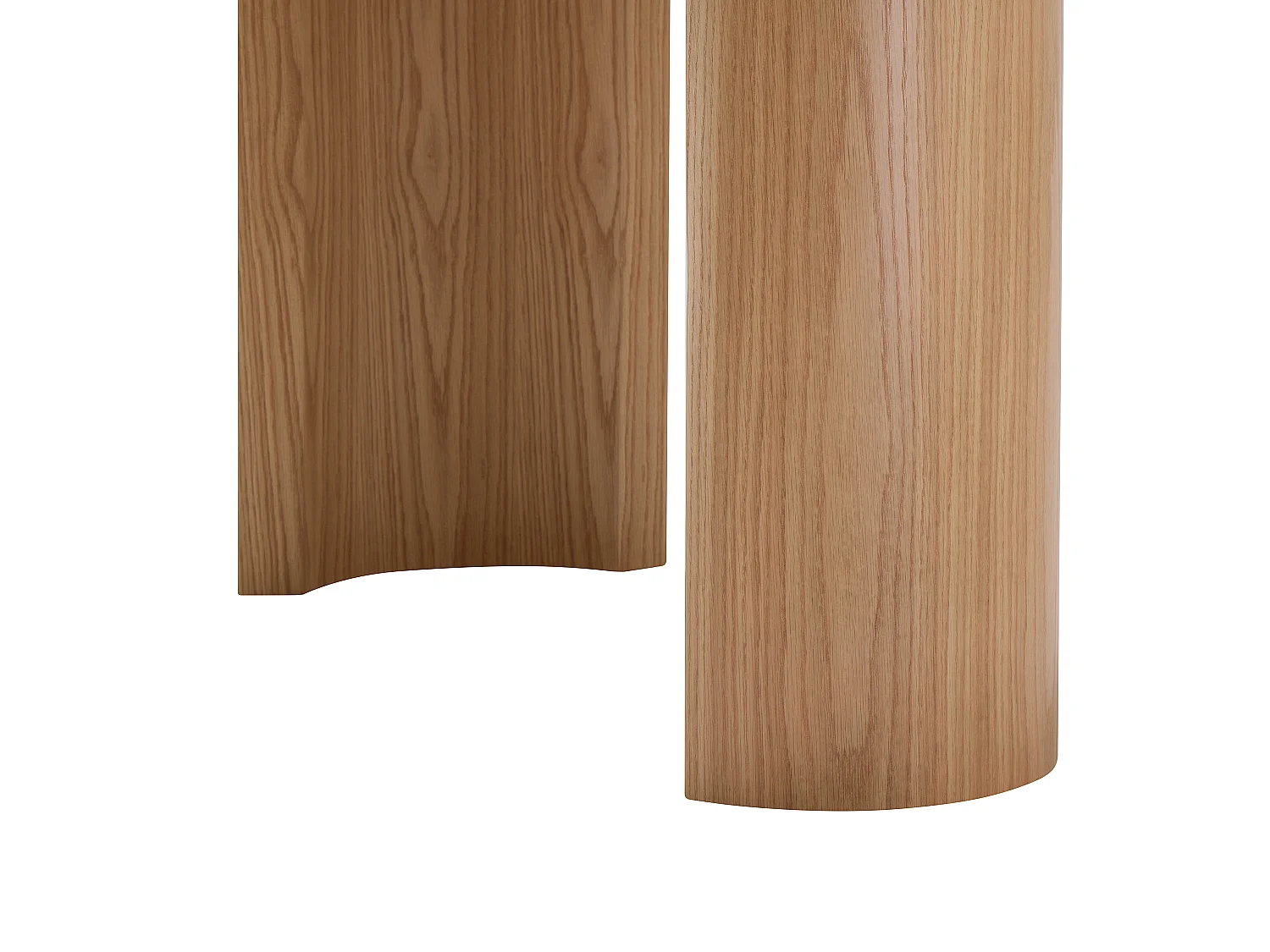 Bureau arrondi placage frêne – Coloris : Naturel clair – ALVARYS