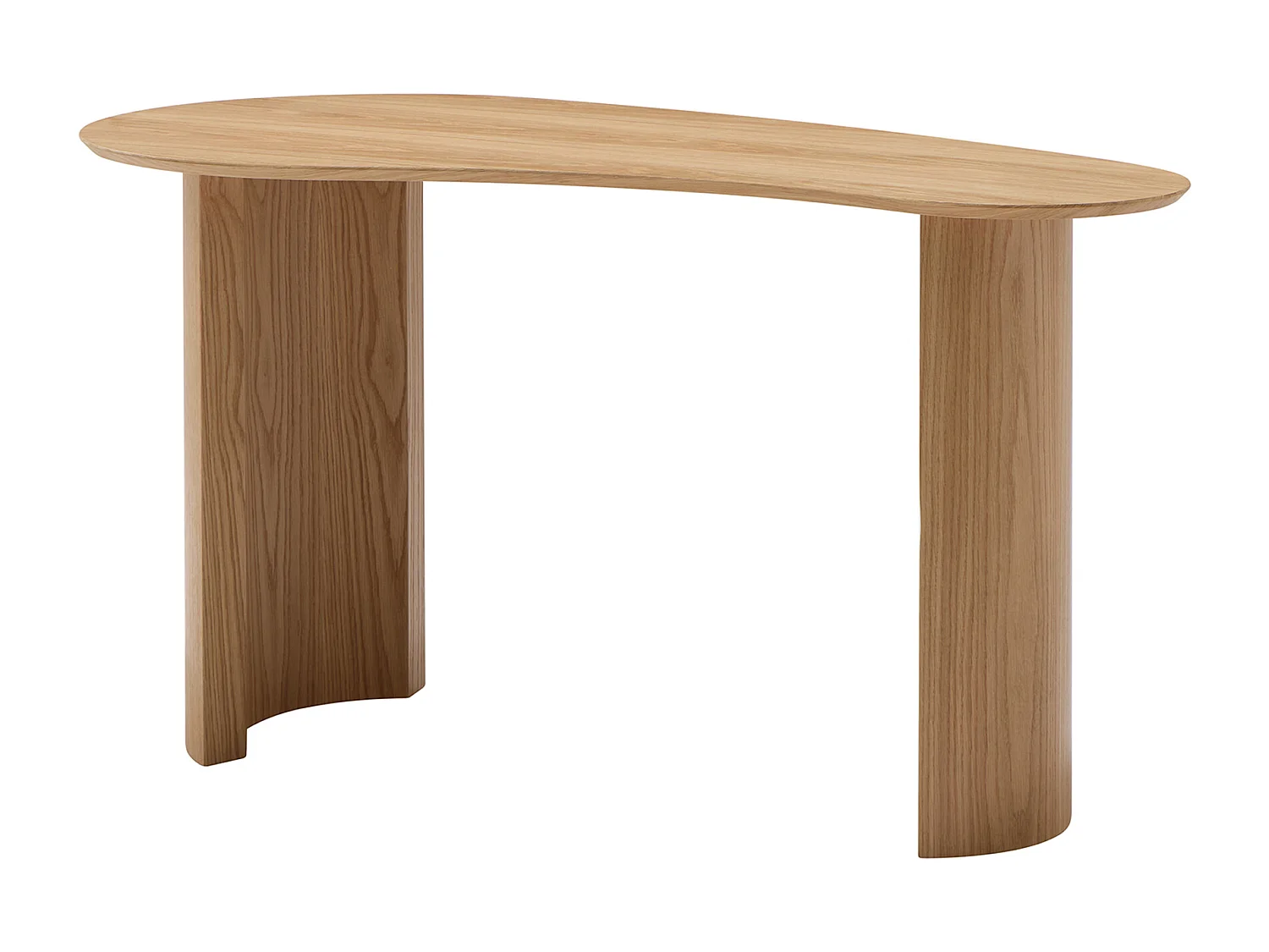 Bureau arrondi placage frêne – Coloris : Naturel clair – ALVARYS